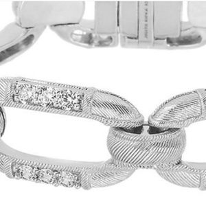 Judith Ripka Textured Grand Statement Bracelet SS